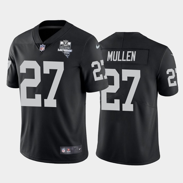 Men's Las Vegas Raiders #27 Trayvon Mullen Black NFL 2020 Inaugural Season Vapor Limited Stitched Jersey